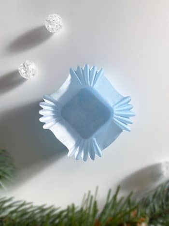 Капсулы для конфет бумажные 3,5*3,5 см. 20 шт., голубой квадрат — изображение 2