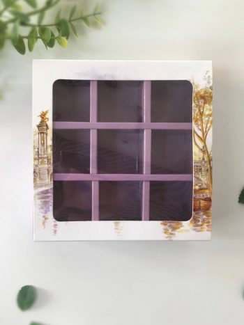 Коробка под 9 конфет "Главное верить в себя" Париж