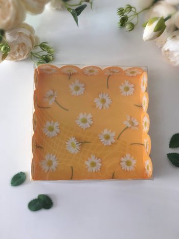 Коробка с прозрачной крышкой волна 15 см "Ромашки" — изображение 2