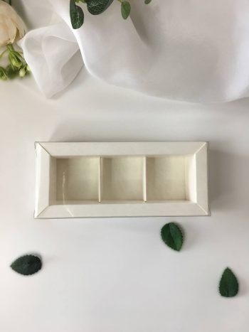 Коробка под 3 конфеты с прозрачной крышкой, белый — изображение 4