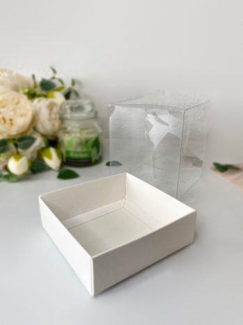Коробка с прозрачной крышкой 8*8 см., белый — изображение 2