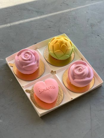 Коробка с прозрачной крышкой под 4 моти/муссовых пирожных — изображение 2