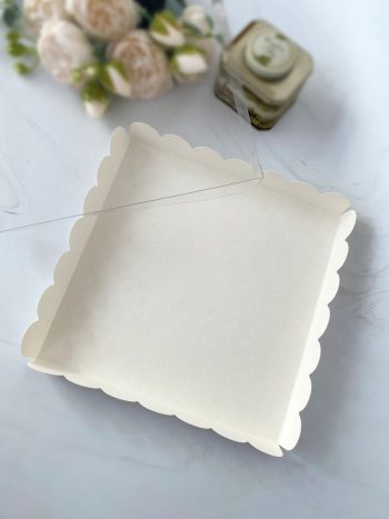 Коробка с прозрачной крышкой волна 15 см, белая — изображение 2