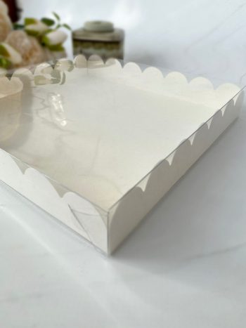 Коробка с прозрачной крышкой волна 15 см, белая — изображение 3