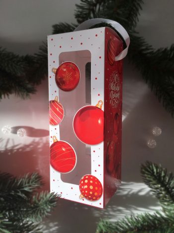 Коробка подарочная с резным окном Шары, 70х70х190 мм — изображение 2