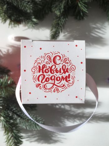 Коробка подарочная с резным окном Шары, 70х70х190 мм — изображение 4