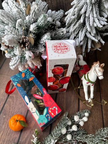 Коробка подарочная с резным окном Шары, 70х70х190 мм — изображение 5