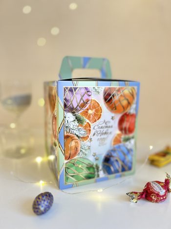 Коробка подарочная куб Магия праздника, 124х134х156 (+40) мм — изображение 5