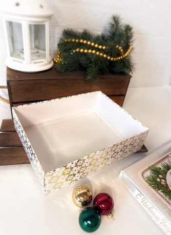 Коробка подарочная Новогоднее золото, 235х65х187 мм — изображение 7