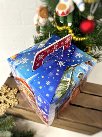 Коробка подарочная куб Новогоднее чудо, 124х134х156 (+40) мм — изображение 3