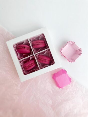 Капсулы для конфет бумажные 3,5*3,5 см. 20 шт., розовый квадрат — изображение 2