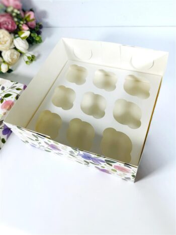 Крышка-дно с окном 9 капкейков, Цветочное настроение — изображение 2