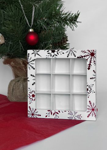 Коробка с окном под 9 конфет Метелица,  147х147х34 мм (дно и обечайка) — изображение 2