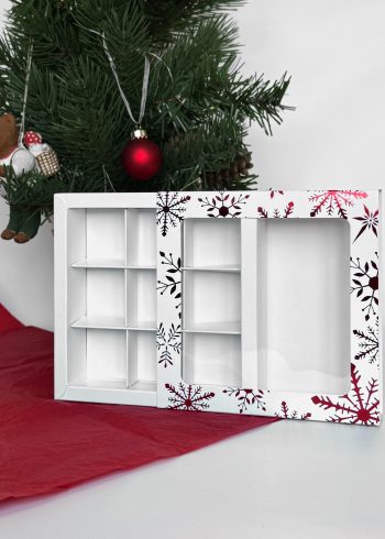 Коробка с окном под 9 конфет Метелица,  147х147х34 мм (дно и обечайка) — изображение 3