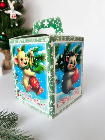 Коробка подарочная куб Лесные непоседы, 124х134х156 (+40) мм