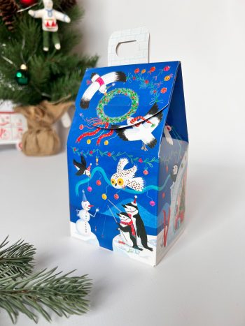 Коробка новогодняя подарочная Новогоднее иглу, 91х70х157 (+30) мм (домик) — изображение 2