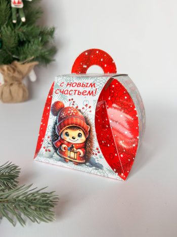 Коробка новогодняя подарочная Новогодний фонарик, 120х120х115 (+32) мм — изображение 4