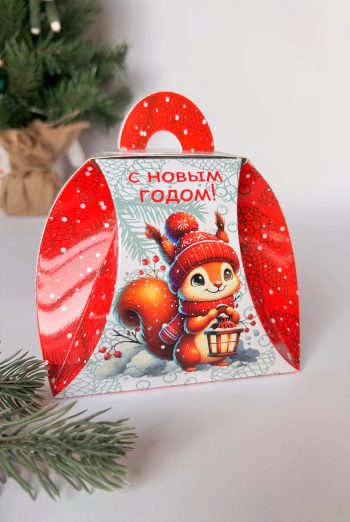 Коробка новогодняя подарочная Новогодний фонарик, 120х120х115 (+32) мм — изображение 5