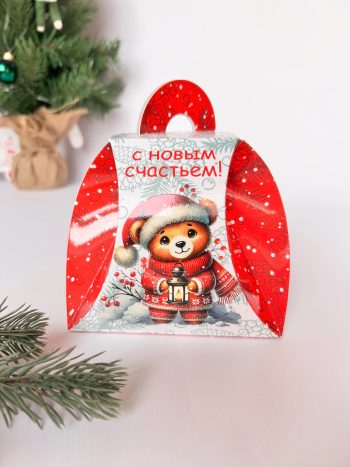 Коробка новогодняя подарочная Новогодний фонарик, 120х120х115 (+32) мм — изображение 2