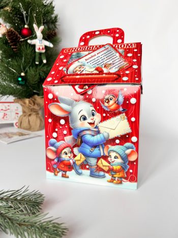 Коробка новогодняя подарочная Письмо желаний, 146х86х225 (+40) мм