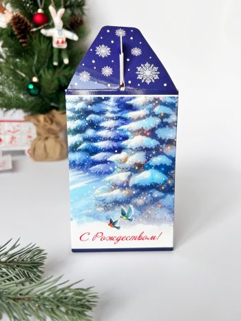 Коробка новогодняя подарочная Тройка, 125х90х140 (+55) мм — изображение 3