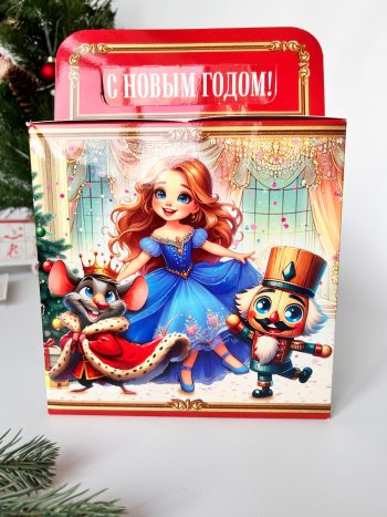 Коробка новогодняя подарочная Щелкунчик, 200х200х90 (+80) мм — изображение 2